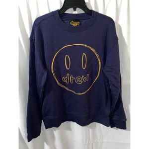 Drew House Sketch Mascot Crewneck Sweatshirt Mens Small Navy Blue